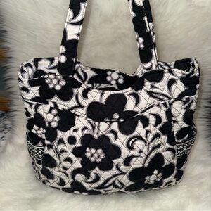 Vera Bradley Black and White Floral Tote